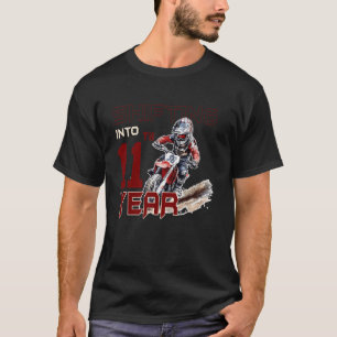 11th Birthday Party Dirt Bike Boy 11 Year Old Dirt T-Shirt