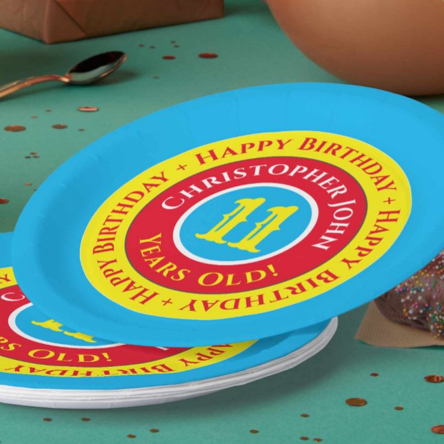 11th Birthday Party Paper Plates (Creator Uploaded)