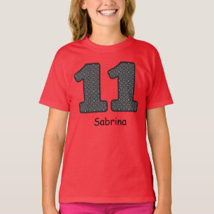 11th Birthday PLAID Custom Name V22 T-Shirt