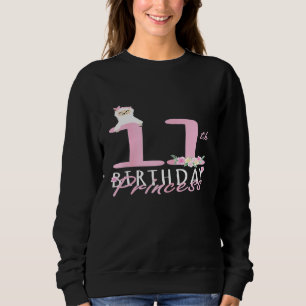 11th Birthday Princess Llama Girl Llamazing 11 Yea Sweatshirt