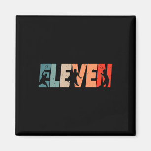 11th Birthday Retro Badminton 11 Years Old Boy Gir Magnet