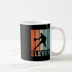 11th Birthday Retro Basketball Lovers Boys Kids 11 Coffee Mug