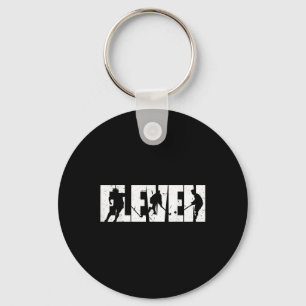 11th Birthday Retro Field Hockey 11 Years Old Boy Key Ring