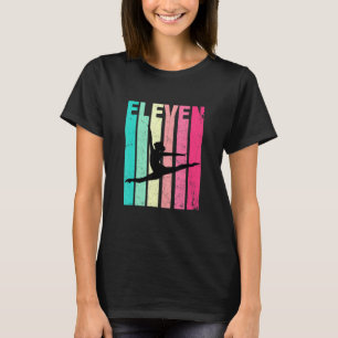 11th Birthday Retro Gymnastics Girls 11 Years Old T-Shirt