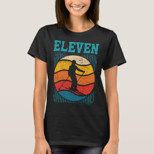 11th Birthday Retro Ski Skiing 11 Year Old Boys Gi T-Shirt