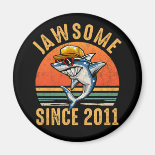 11th Birthday Shark 11 Year Old Jawsome Since 2011 Magnet