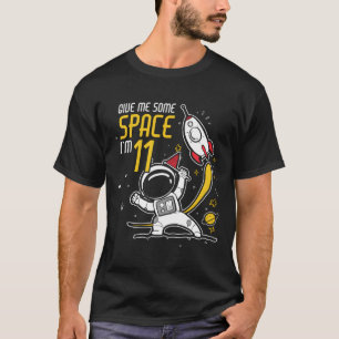 11Th Birthday Shirt Boy 11 Years Old Outer Space A