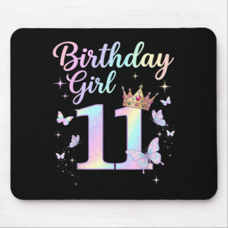 11th Birthday Shirt for Girls 11 Year Old Mouse Pad