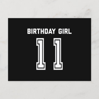 11th Birthday Shirt Gift 11 Years Old Girl Postcard