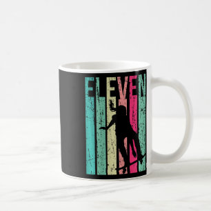 11th Birthday Skater Girl Skateboarding Skating 11 Coffee Mug