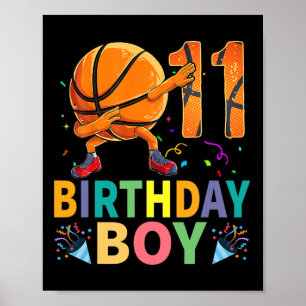 11th Birthday Sketll Dabbing 11 Years Old Kids For Poster