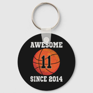 11th Birthday Sketll Lover 11 Years Old Vintage Sp Key Ring
