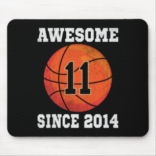 11th Birthday Sketll Lover 11 Years Old Vintage Sp Mouse Pad