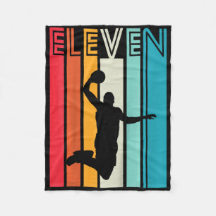 11th Birthday Sketll Lover Gift 11 Years Old Retro Fleece Blanket