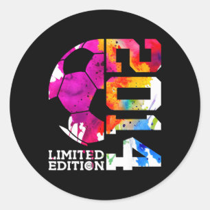 11th Birthday Soccer Limited Edition 2014  Classic Round Sticker