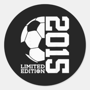 11th Birthday Soccer Limited Edition 2015  Classic Round Sticker