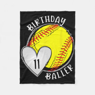 11th Birthday Softll Girl Eleven Year Old Softll P Fleece Blanket