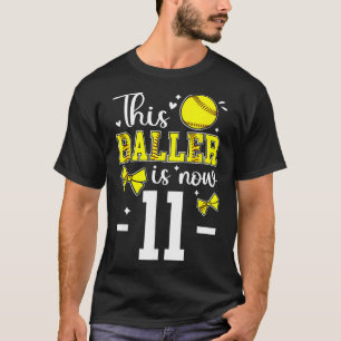 11th Birthday Softll Girl Eleven Year Old Softll P T-Shirt