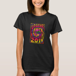 11th Birthday Tie Dye Decoration Legend Since Nove T-Shirt