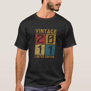 11Th Birthday Vintage 2011 Born In 2011 11 Yrs Old T-Shirt