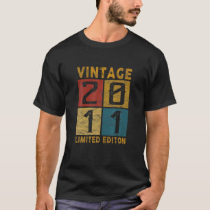 11Th Birthday Vintage 2011 Born In 2011 11 Yrs Old T-Shirt