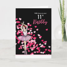 11th Birthday Wishes Ballerina Pink Dress 