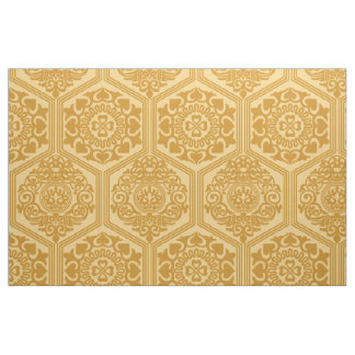 11th-Century Hexagons - Light Goldenrod Fabric