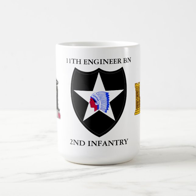 11TH ENGINEER BN 2ND INFANTRY DIVISION COFFEE MUG (Center)
