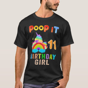 11th Fidget Pop It Birthday Girl Party Eleven 11 Y T-Shirt