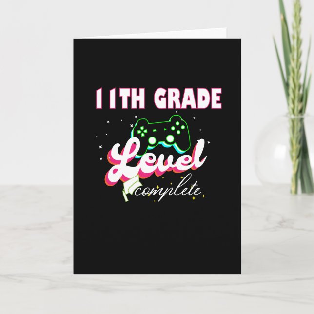 11th Grade Graduation Gamer Graduation Card (Front)