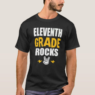 11th Grade Rocks  Back To School Music Teacher Stu T-Shirt