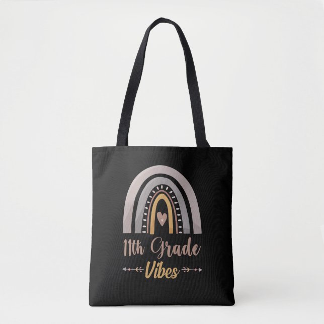 11th Grade Vibes Eleventh Grade Back to School Tote Bag (Front)