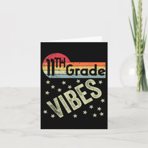 11th Grade Vibes Shirt Retro 80s Teacher Kids Back Card