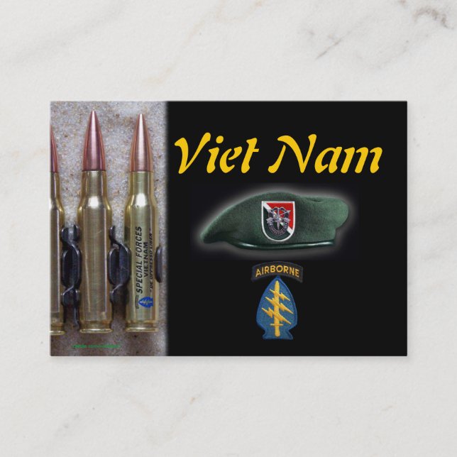 11th green beret special forces group trading card (Front)