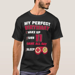 11th Perfect Birthday Gamer Gaming 11 Year Old Bo T-Shirt