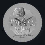 11th Steel Rose Anniversary Wall Clock<br><div class="desc">So,  it's their 11th anniversary and you'd like to honour it with a gorgeous wall clock? Then perhaps my emblem with a steel colour,  rose graphics will be just the thing!</div>