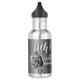 11th Steel Wedding Anniversary 532 Ml Water Bottle