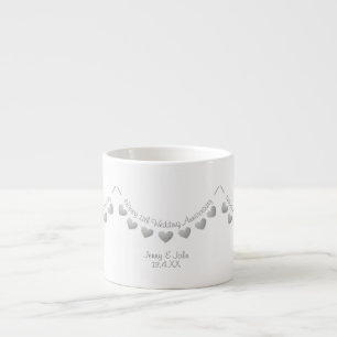 11th Steel Wedding Anniversary bunting Espresso Cup