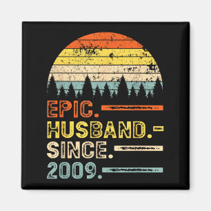 11th Wedding Anniversary Epic Husband Artwork Magnet