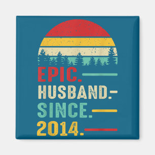 11th Wedding Anniversary Him Epic Design Magnet