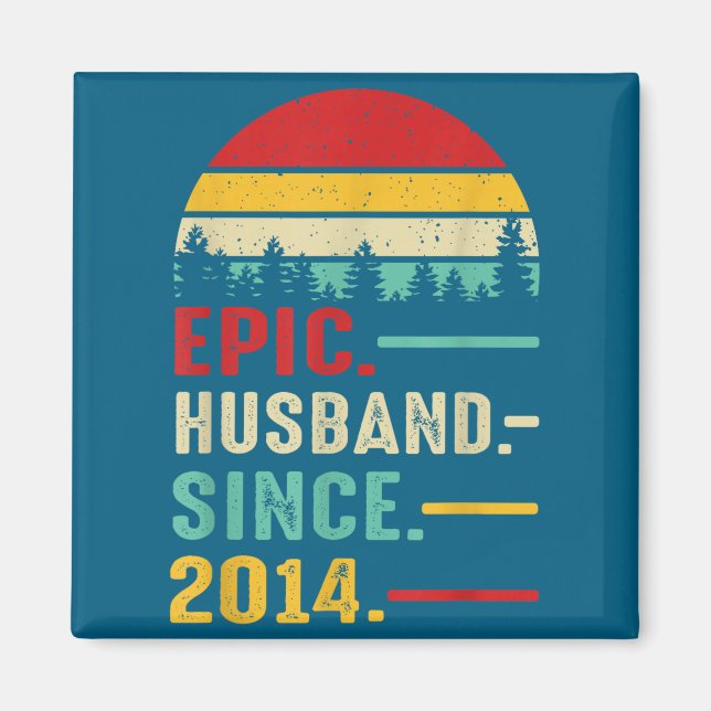 11th Wedding Anniversary Him Epic Design Magnet (Front)