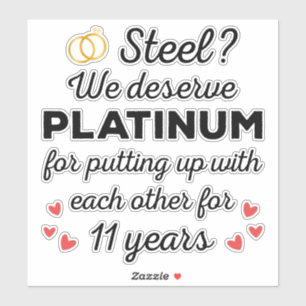 11th Wedding Anniversary I - Steel Funny Couple
