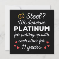 11th Wedding Anniversary I - Steel Funny Couple