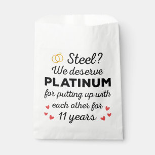 11th Wedding Anniversary I - Steel Funny Couple Favour Bag
