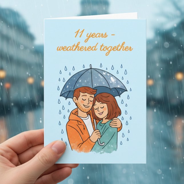 11th wedding anniversary Together 11 years Card (Creator Uploaded)
