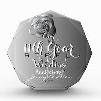 11th Wedding Anniversary w Steel Rose