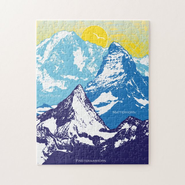 11x14 Alpine Peaks Puzzle for Colorblind People (Vertical)