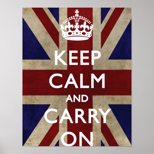 11X14 Keep Calm And Carry On Poster (Front)