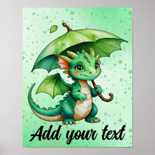 11x14 Pastel Dragon Wall Art