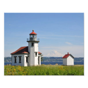 11X14 Point Robinson Lighthouse on Vashon Island Photo Print